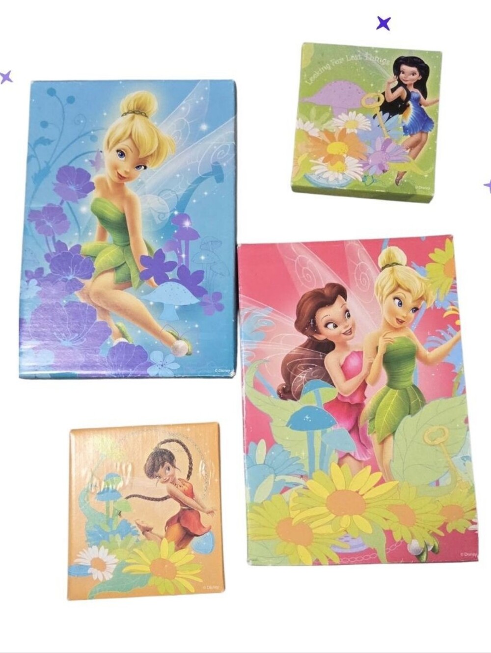 Disney Tinker Bell and Friends Cardboard Wall Art Set - Pink, Blue, Green